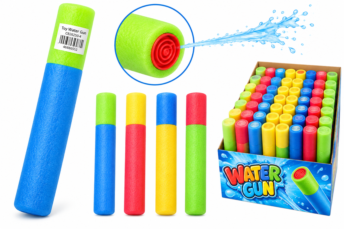 Foam water gun assorted colors studio product image