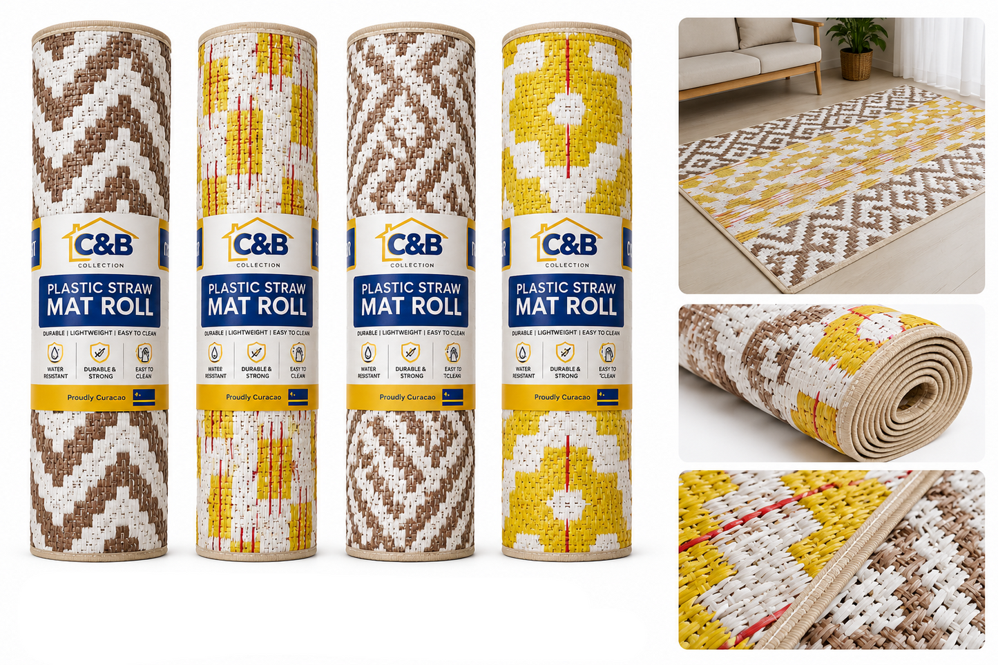 Plastic Straw Chatai Floor Mat