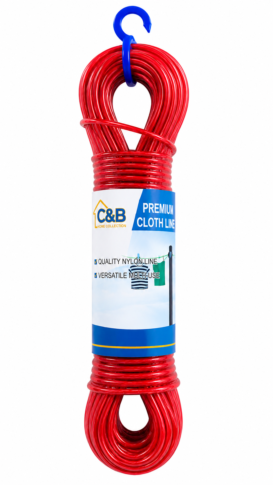 Cloth Line Steel/ with 2 Hooks 20M