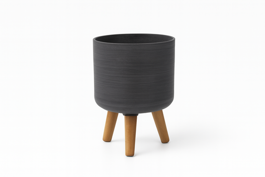 Flower Plant Pots With Wooden Legs