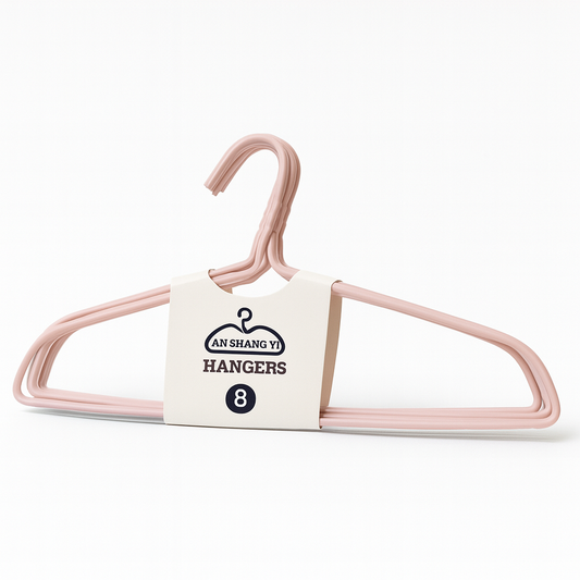 Hangers 8 Pack Color Pastel Pink