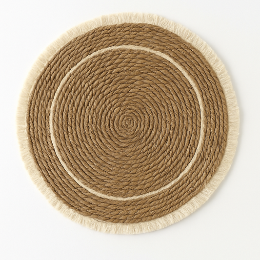 Rustic Jute Round Mat 60 cm