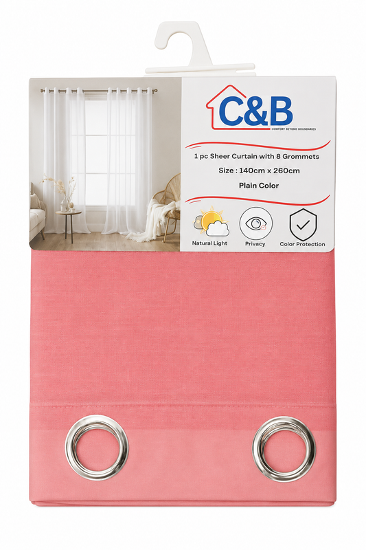 Sheer Curtains with Rings – 140 × 260 cm