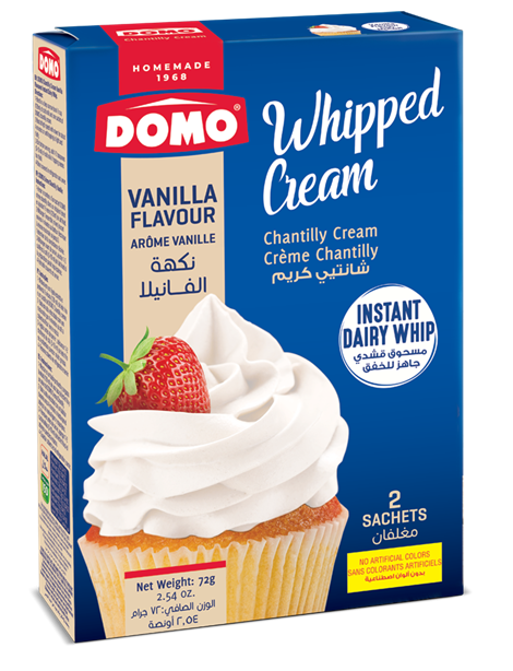 DOMO Whipped Cream – Vanilla Flavour (72g)