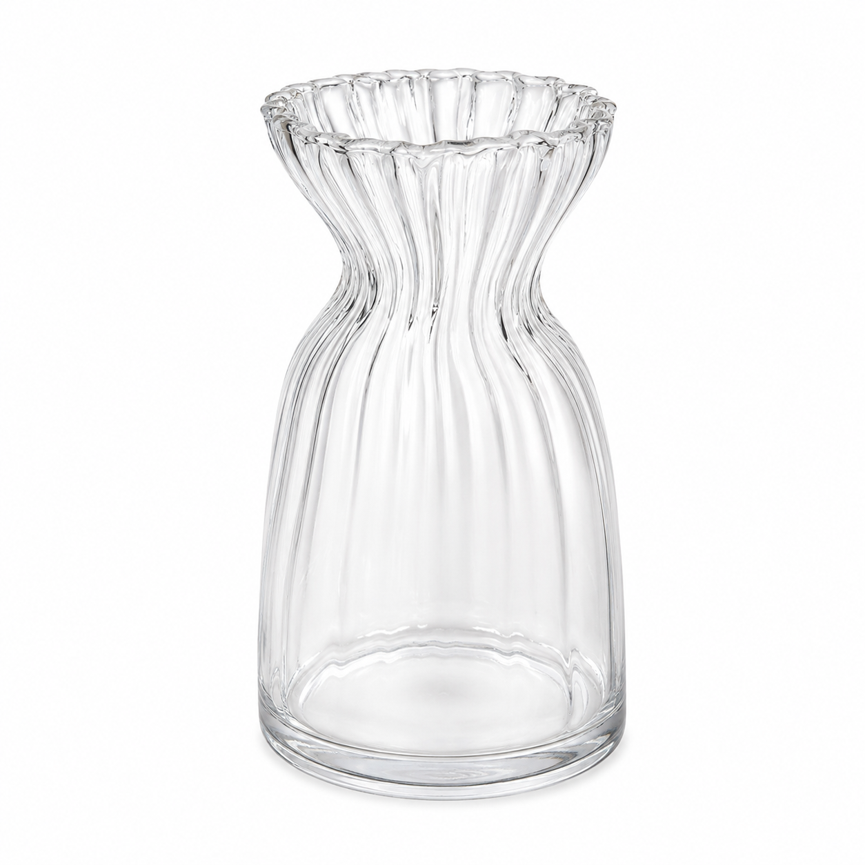 Clear Glass Decorative Vase