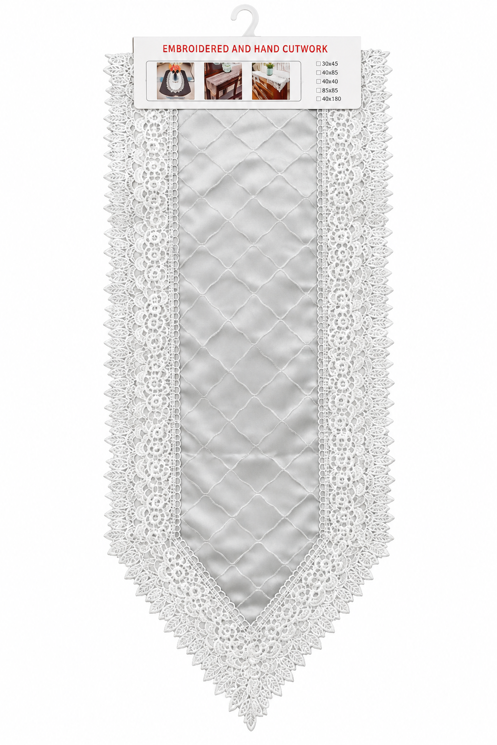 Cutwork Lace Table Runner – 35 × 180 cm