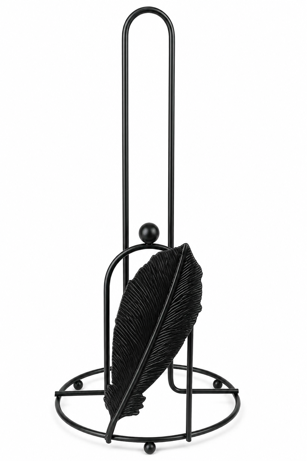 Black Feather Paper Towel Holder – 31 cm