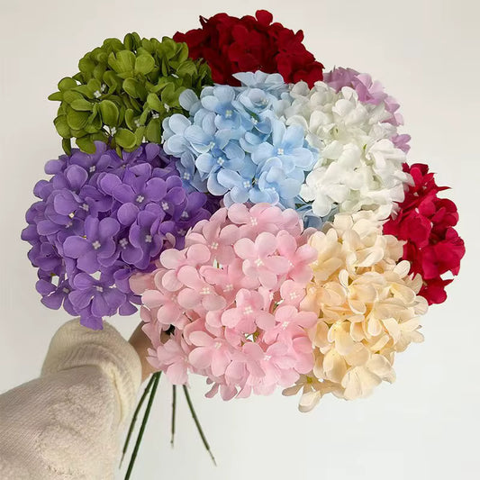 Artificial Hydrangea Flower Bunch – Assorted Colors