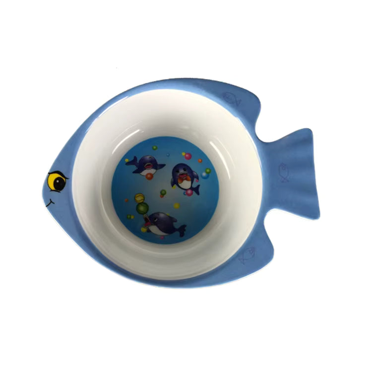 Kids Fish-Shaped Bowl – Blue
