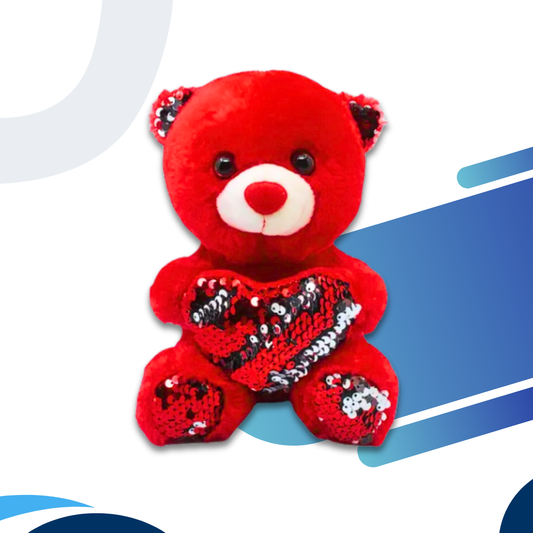 Red Bear with Payet Heart 21cm