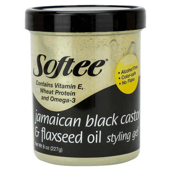 Softee Jamaican Black Castor & Flaxseed Oil Styling Gel – 8 oz (227 g)
