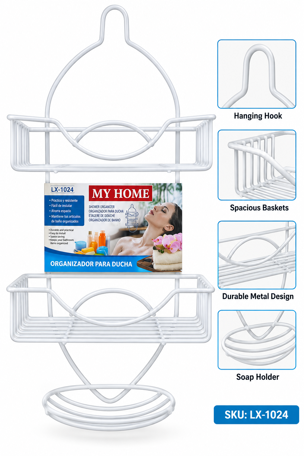 My Home hanging shower organizer LX-1024