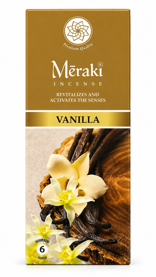 Meraki Vanilla Incense – 6 Packs