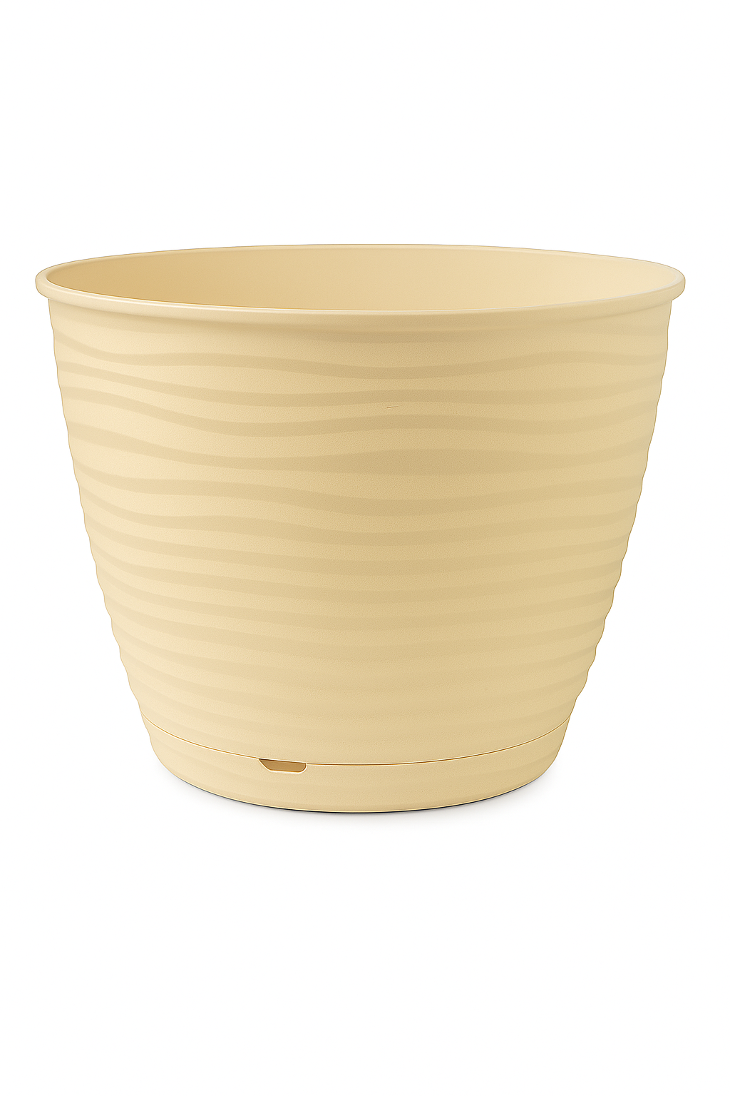Modern White Wavy Plastic Plant Pot