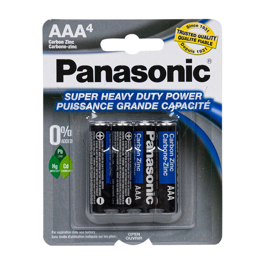 Panasonic AAA Carbon Zinc Batteries – 4 Pack