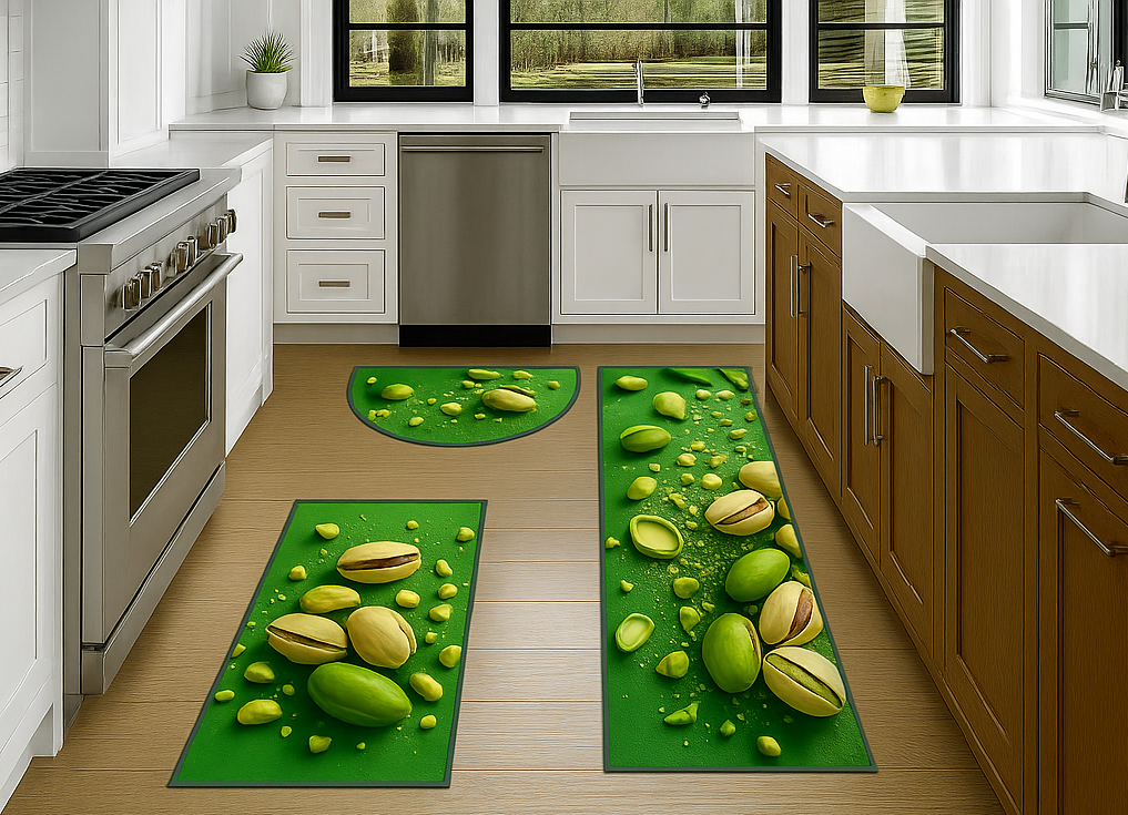 Pistachio Delight Kitchen Mat Set