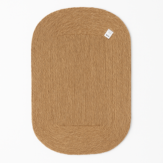 Rectangular Jute Woven Rug – 80 cm × 120 cm