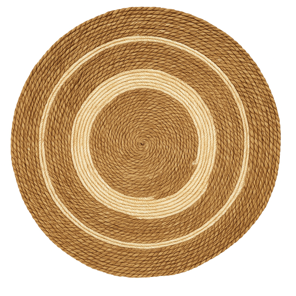 Rustic Jute Round Mat 80 cm