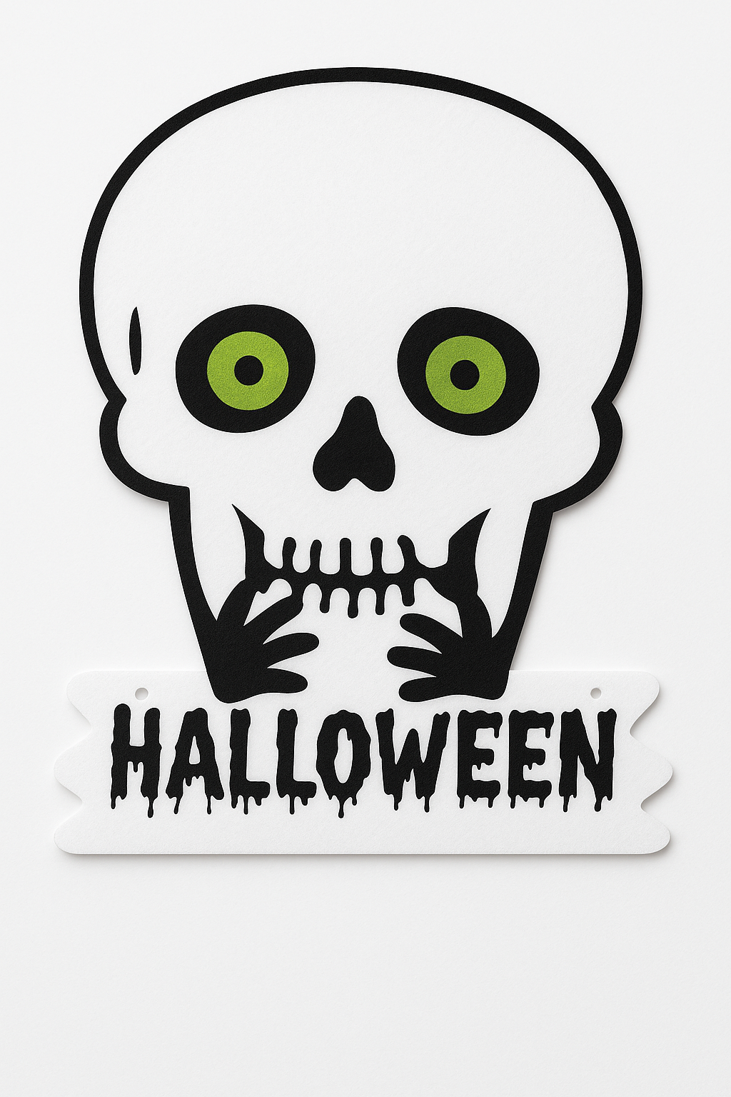 Skull Head Halloween Decoration BOO