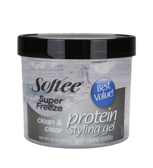 Softee Super Freeze Clean & Clear Protein Styling Gel (32 oz / 907 g)