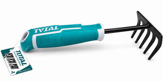 TOTAL Hand Cultivator Garden Rake