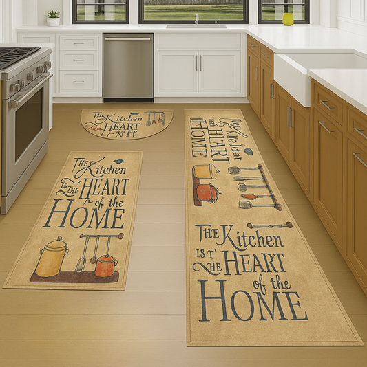 The Kitchen is the Heart of the Home Mat Set