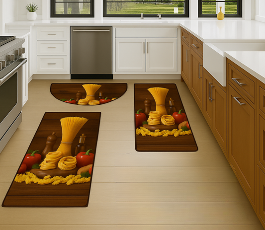 Italian Pasta Kitchen Mat Set