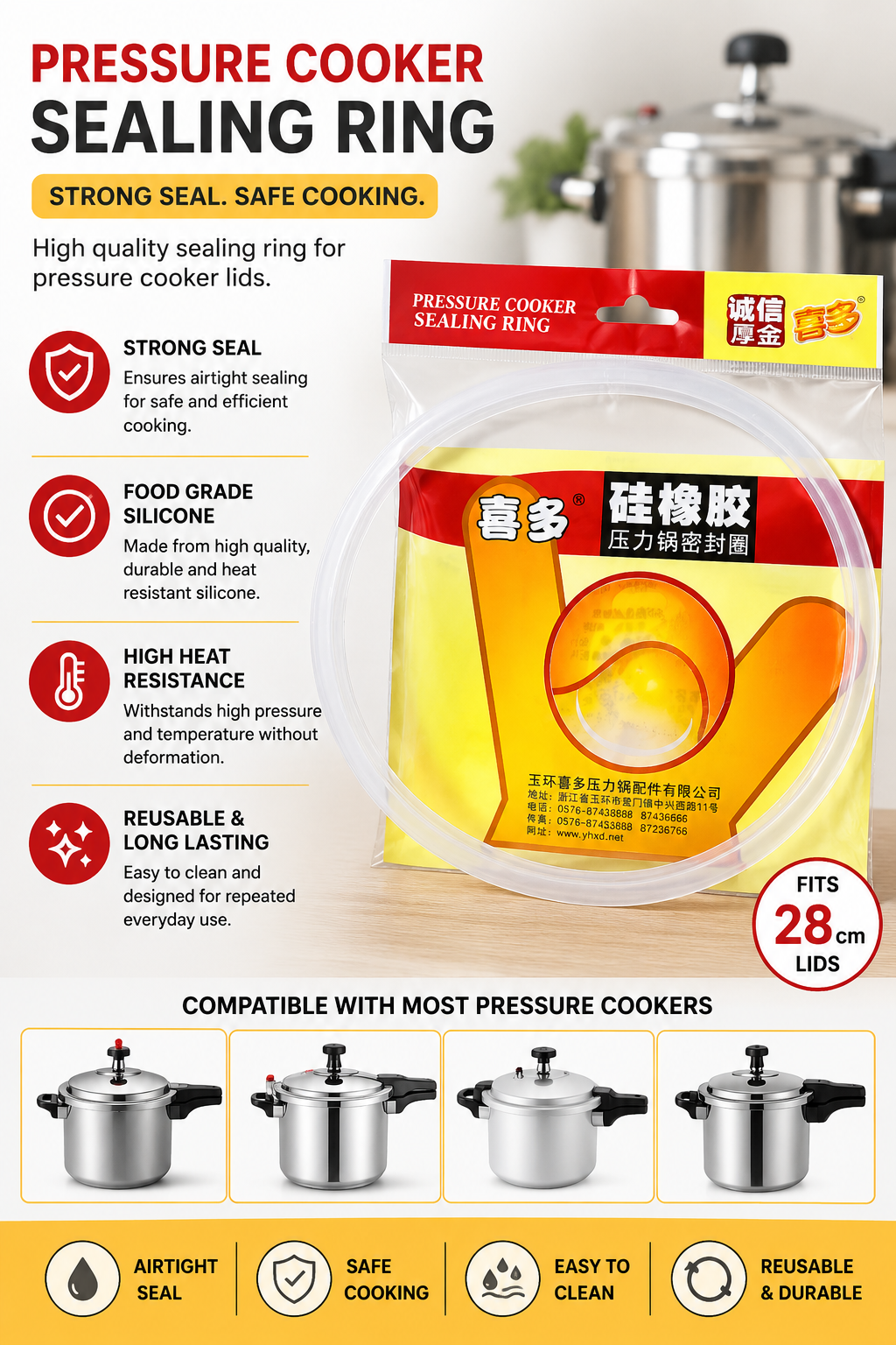 Pressure Cooker Silicone Sealing Ring