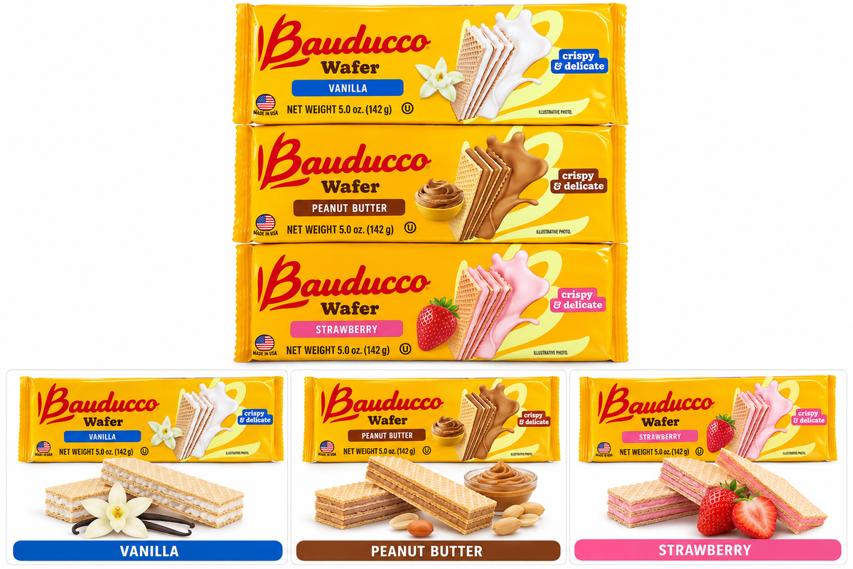 Bauducco wafers all three flavors