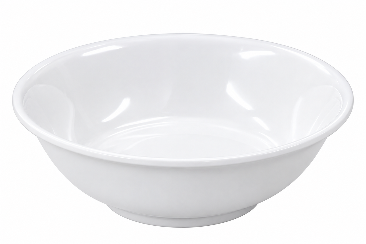 White bowl on clean white background