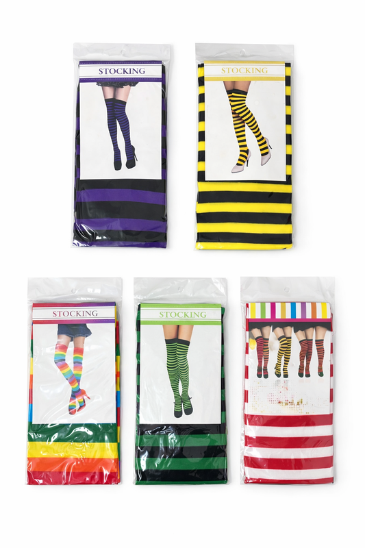 Striped Thigh-High Stockings