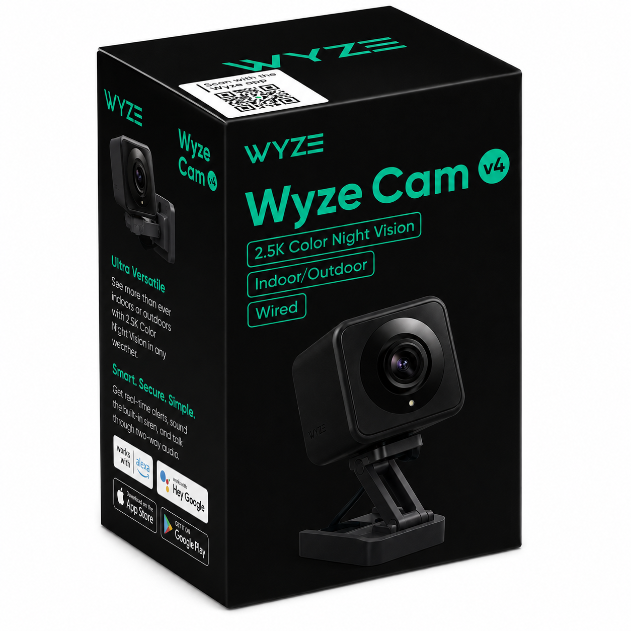 Wyze Cam v4 – 2.5K Color Night Vision Security Camera