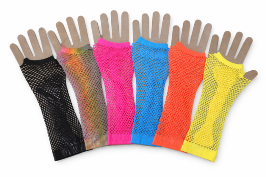 Neon Fishnet Gloves – Assorted Colors