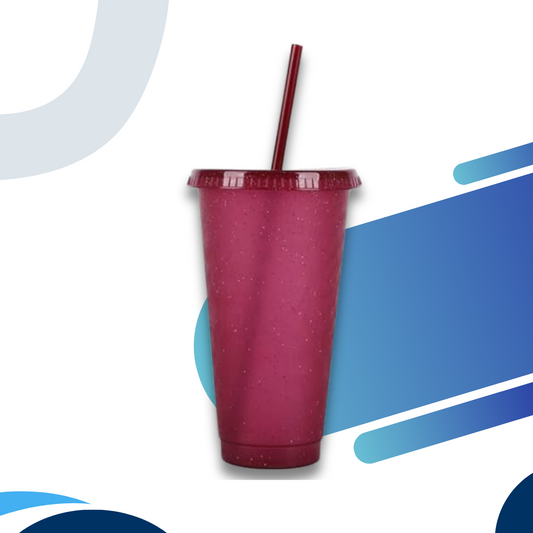 Plastic Cup with Straw