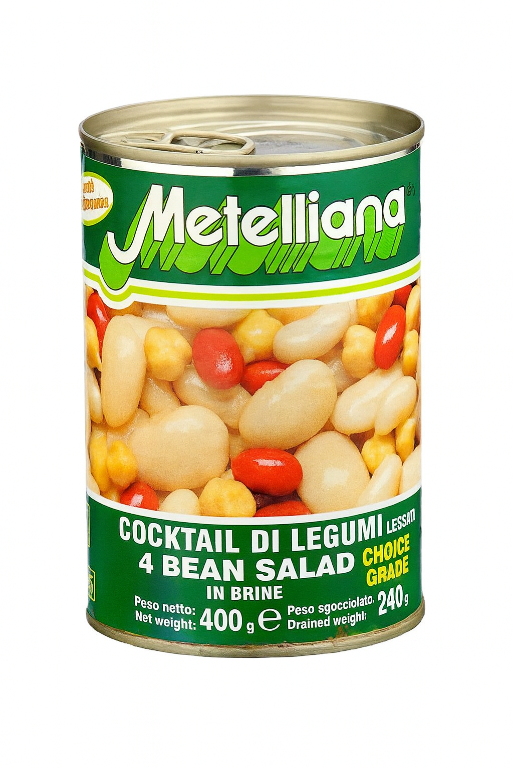 Metelliana 4 Bean Salad – Cocktail di Legumi in Brine (400g)