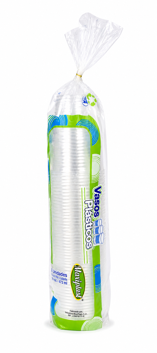 Clear Plastic Cups 16 oz (473 ml) – 50 Pack