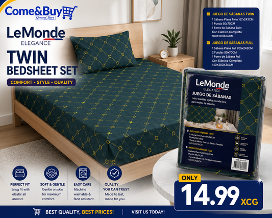 Le Mond Bedsheet-Twin Size