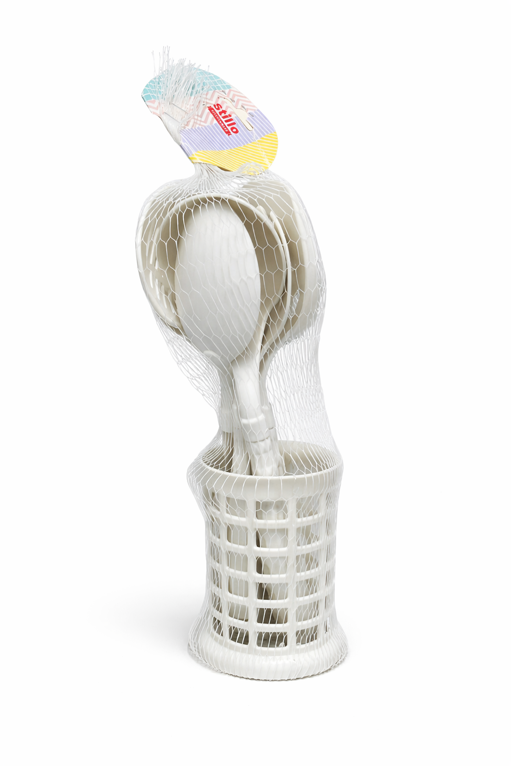 Stillo Plastic Kitchen Utensil Set with Holder