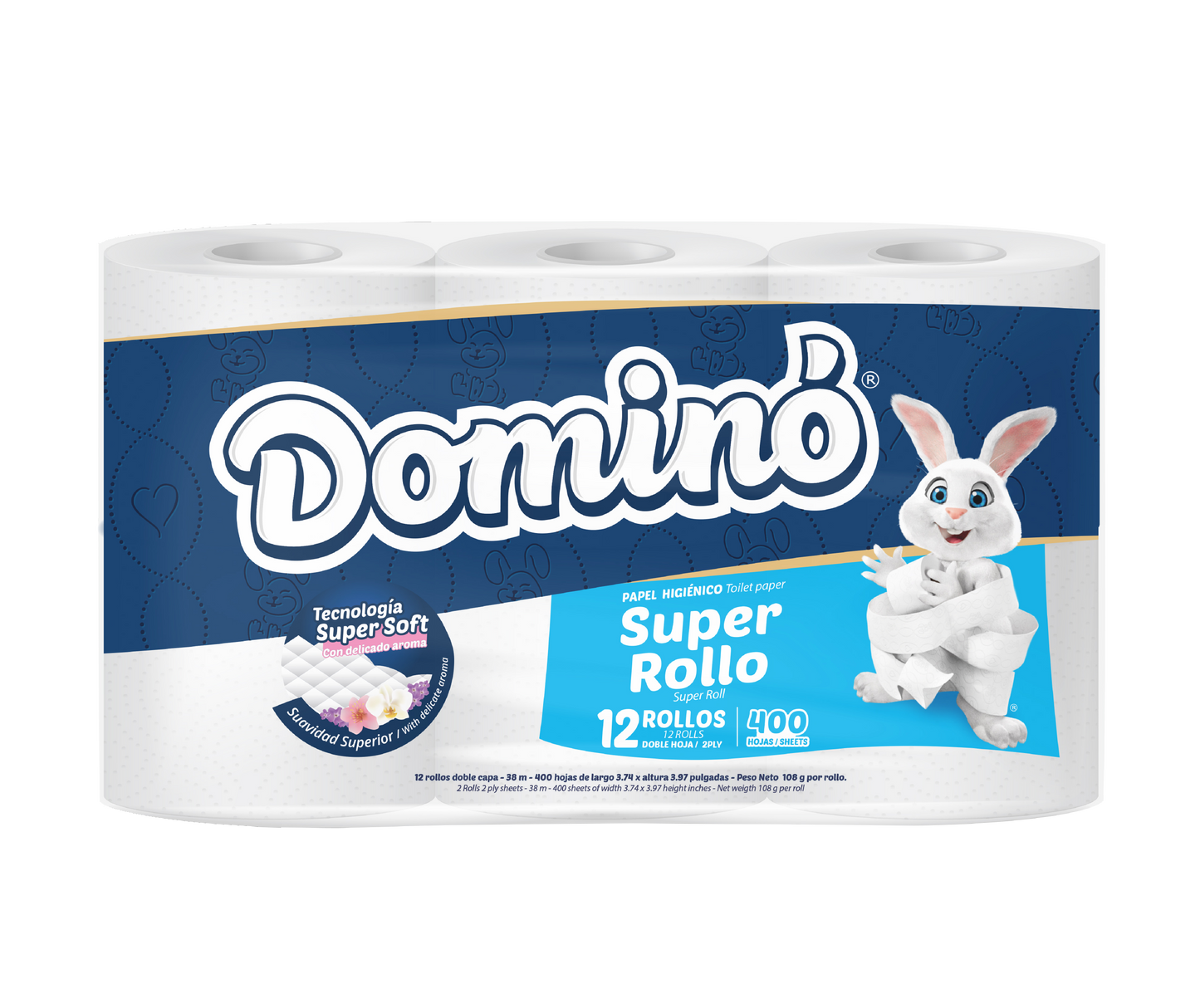 Domino Super Rollo Toilet Paper – 12 Rolls