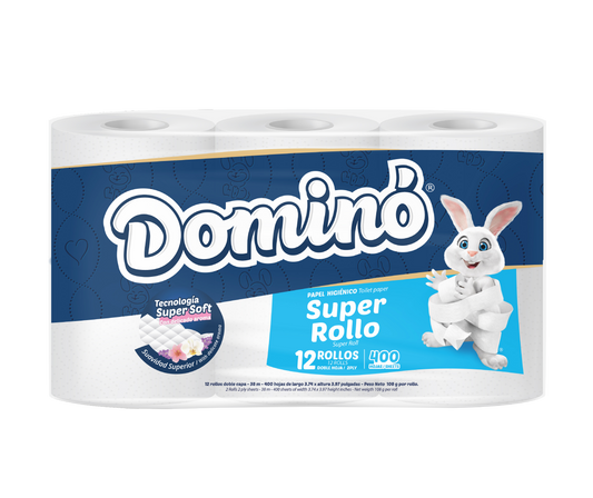 Domino Super Rollo Toilet Paper – 12 Rolls