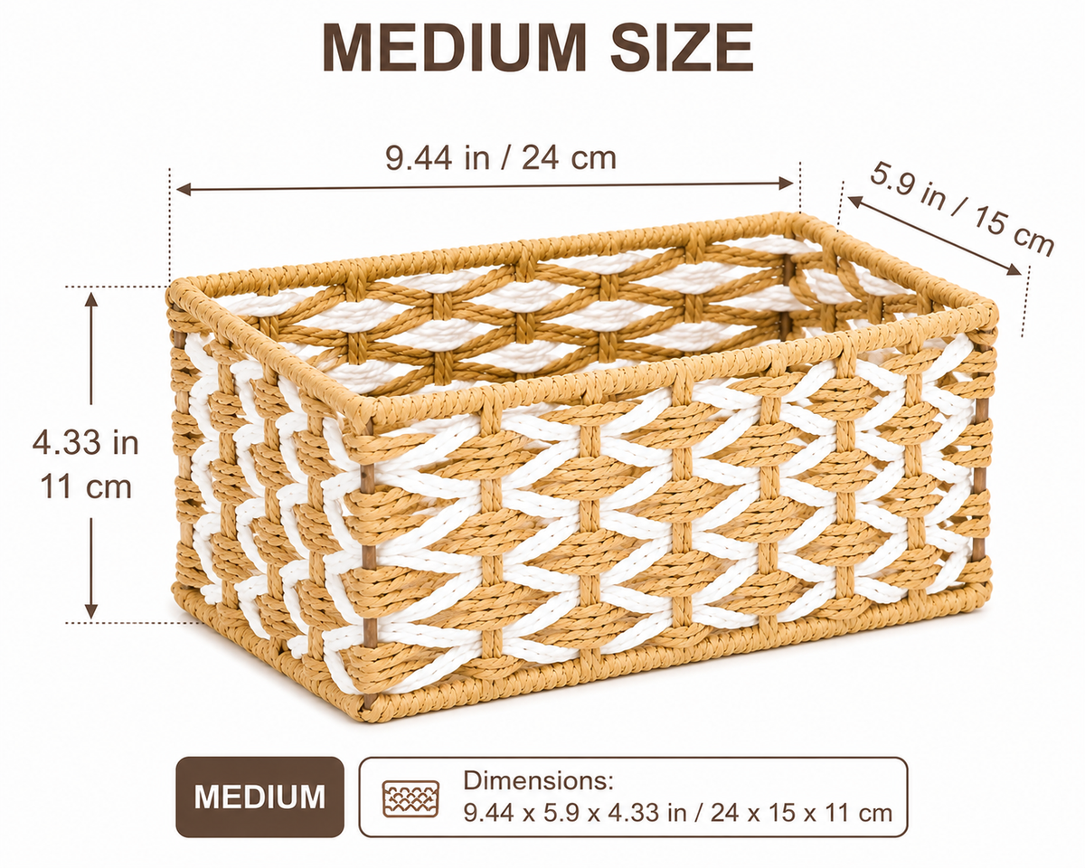 Basket Rectangle Cabana / 3 Sizes