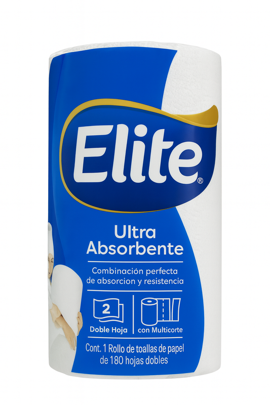 Elite Ultra Absorbente Paper Towels – 1 Roll (180 Double Sheets)