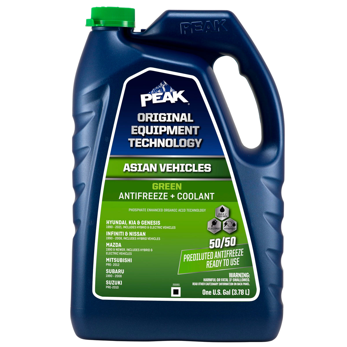 Green PEAK Antifreeze + Coolant (50/50 Prediluted)