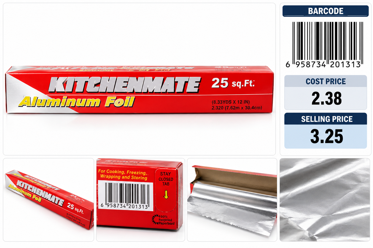 Kitchenmate Aluminum Foil 25 sq ft