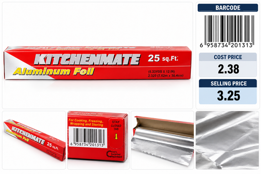 Kitchenmate Aluminum Foil 25 sq ft