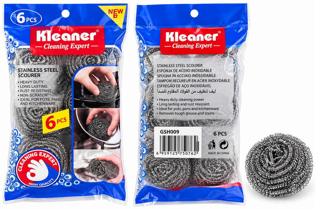 Kleaner Cleaning Expert stainless steel scourer 6 pieces GSH009