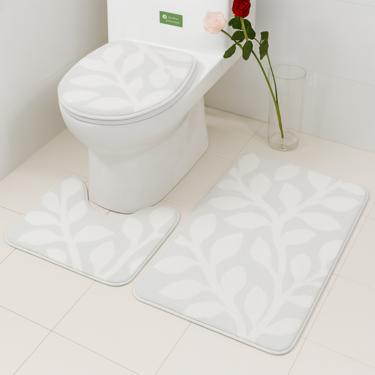 Florid 3-Pcs Bathroom Mat Set
