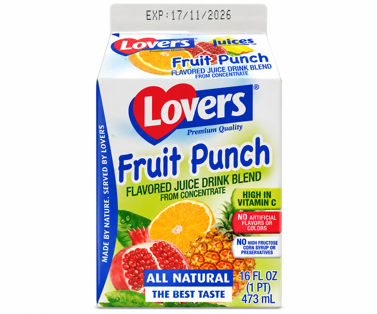 Lovers Fruit Punch Juice Drink 473 mL