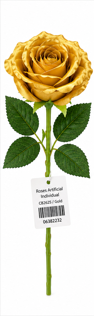 Gold artificial rose